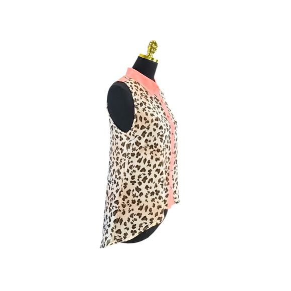 EM Leopard Sleeveless Blouse - Size M - Picture 3 of 7